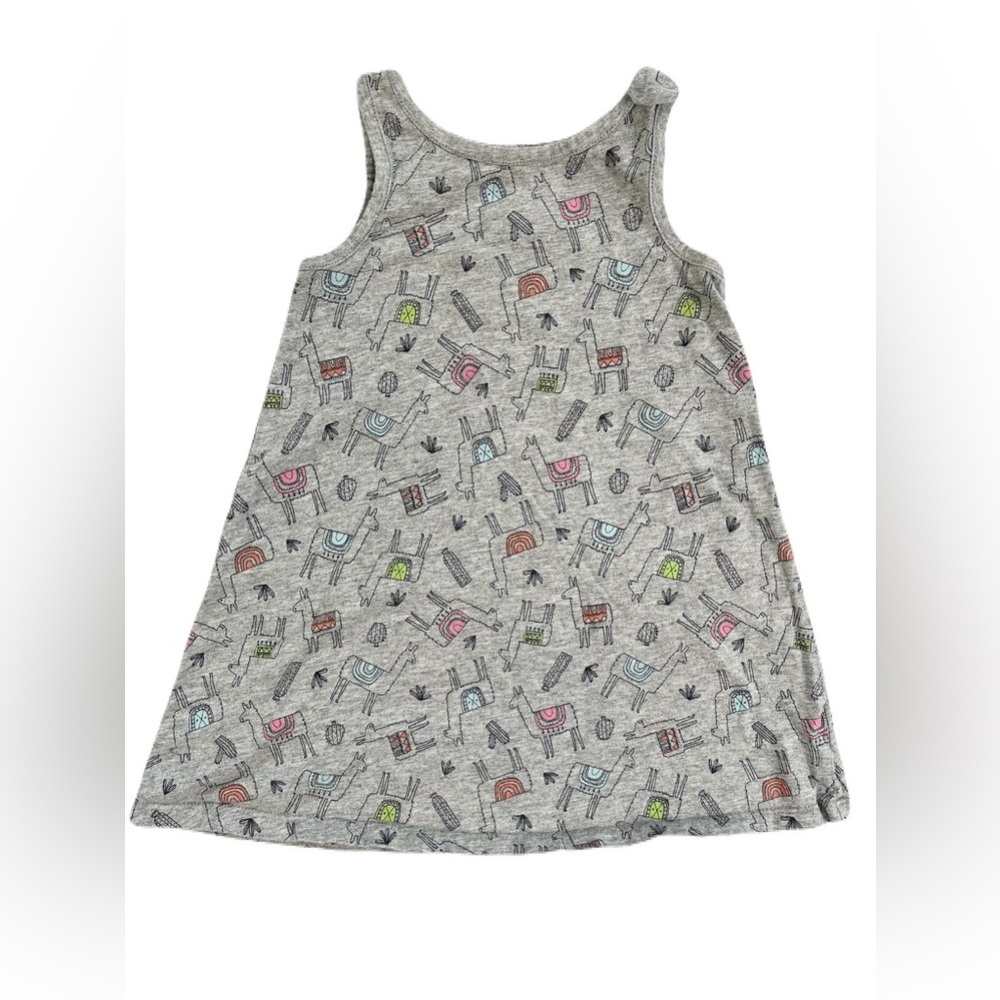 GAP Gray Dress with Multicolor‎ Llama Pattern